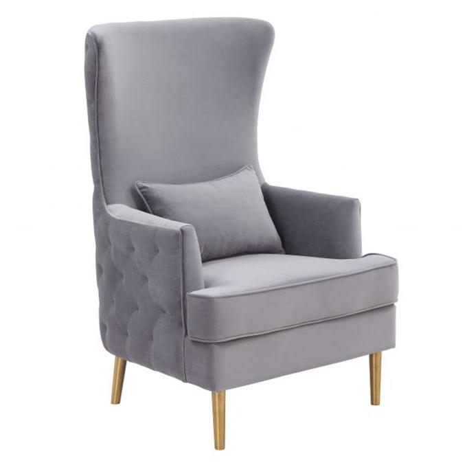 TV -ALINA TALL TUFTED GREY BACK CHAIR