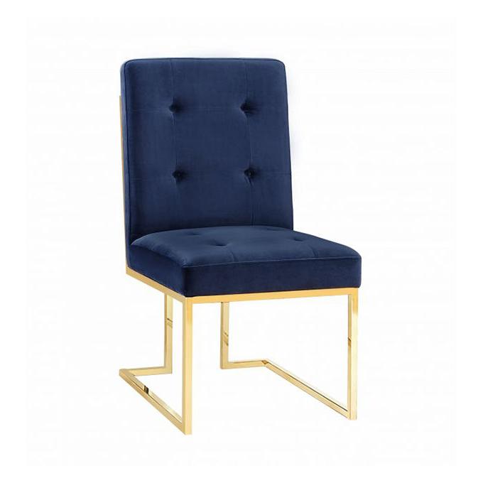 TV - AKIKO NAVY VELVET DINING CHAIR SET OF 2