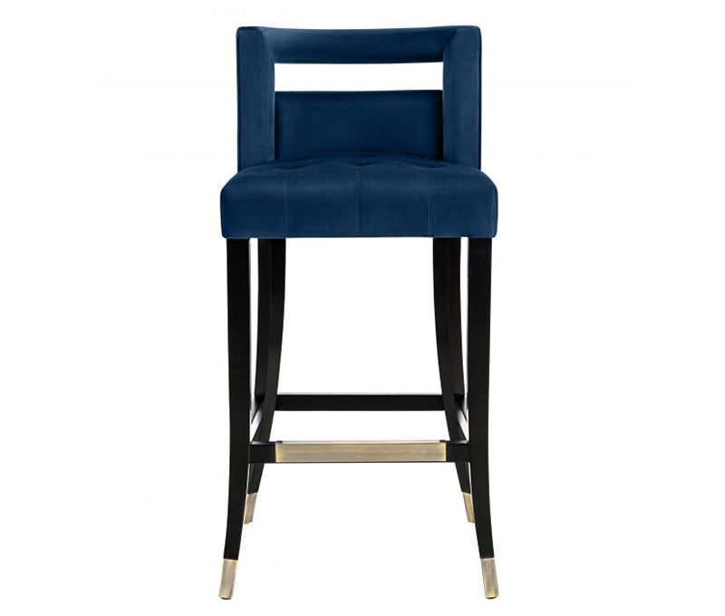 TV - HART NAVY VELVET BAR STOOL