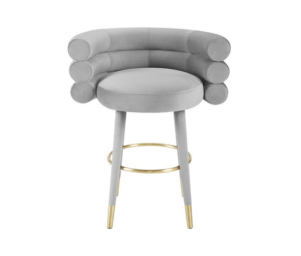 TV - BETTY GREY VELVET COUNTER STOOLS