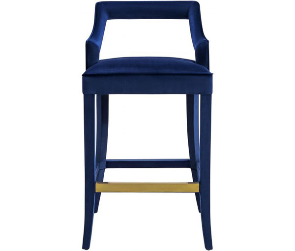 TV - TIFFANY NAVY VELVET BAR STOOL