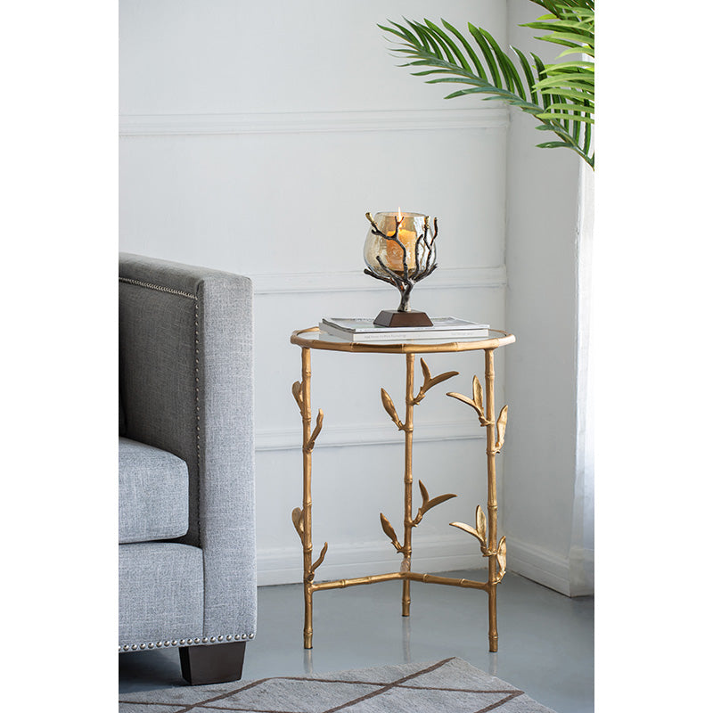 AB - BAMBOO LEAF SIDE TABLE
