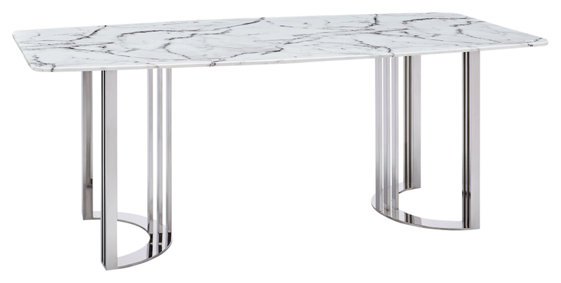 EF - 131 GOLD MARBLE DINING TABLE