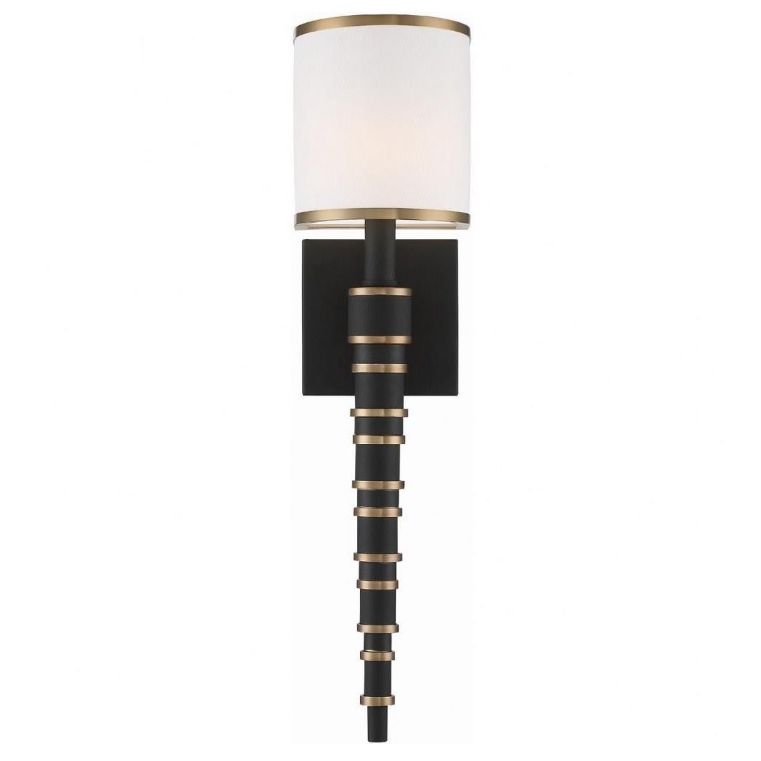 CR - BLACK AND GOLD SCONCE