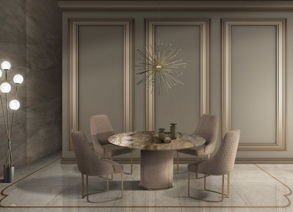 SI - PRESTIGE ROUND ITALIAN MARBLE DINING TABLE