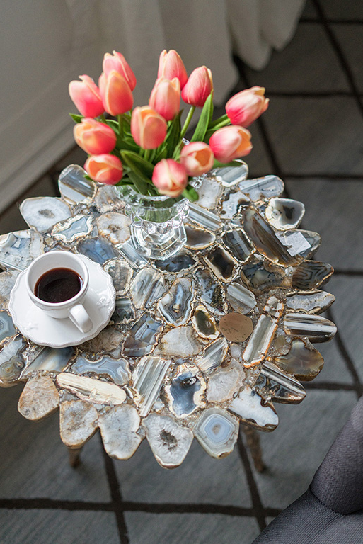 AB - AGATE STONE SIDE TABLE