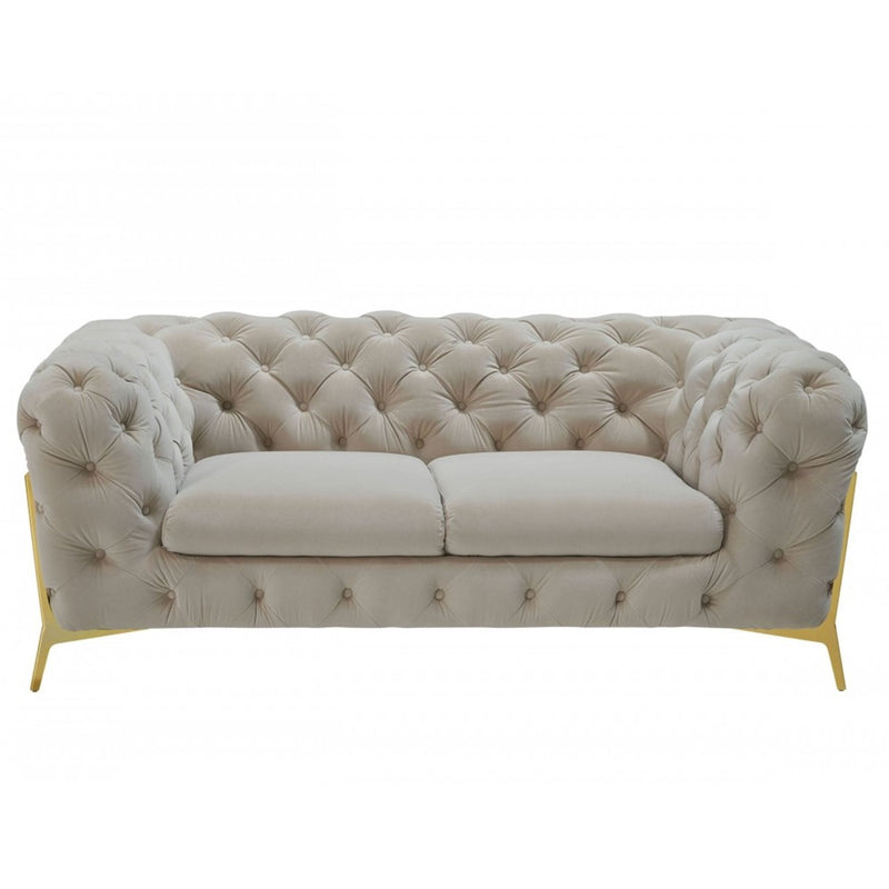 VG - SHEILA TRANSITIONAL BEIGE LOVESEAT