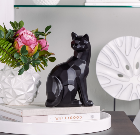 TT -  CARVED CAT SCULPTURE