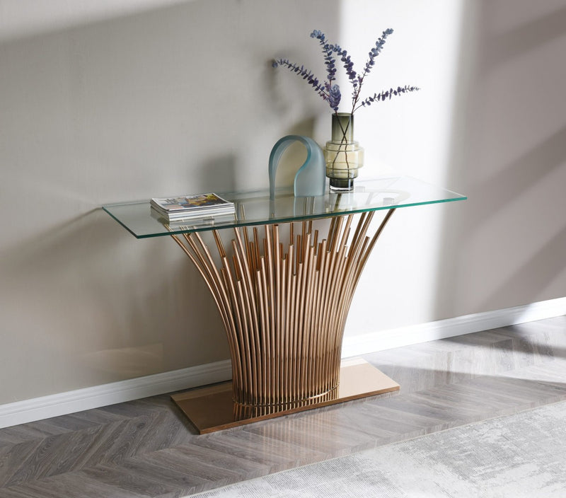 VG - PAXTON MODERN GLASS CONSOLE