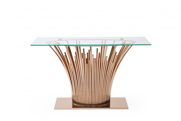 VG - PAXTON MODERN GLASS CONSOLE