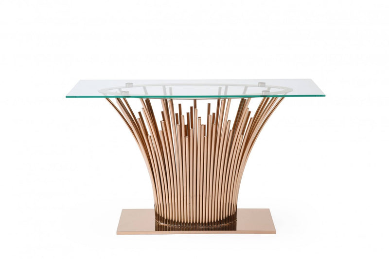 VG - PAXTON MODERN GLASS CONSOLE
