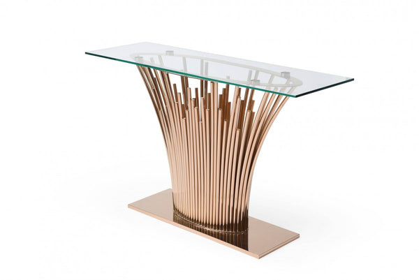 VG - PAXTON MODERN GLASS CONSOLE