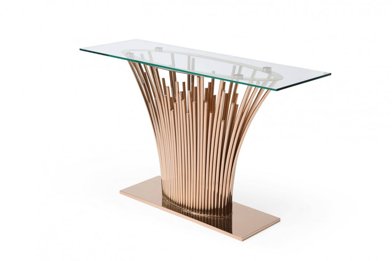 VG - PAXTON MODERN GLASS CONSOLE